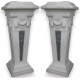 Paire de colonnes en marbre blanc et vert