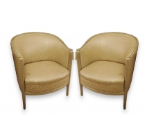 Paire de fauteuils gondole Art Déco