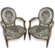 Pair of Louis XVI armchairs.