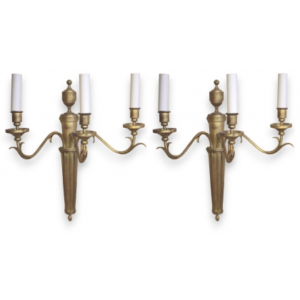 Pair of Louis XVI-style wall lights by  Moinat SA  - Antiques and home décor