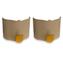 Paire d'applique en bronze verni et verre dépoli