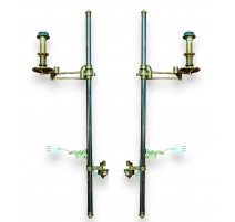 Paire d'appliques extensibles en bronze