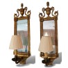 Pair of Louis XVI-style mirrored wall lights