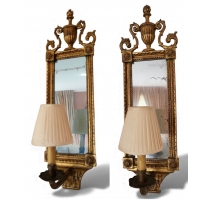 Paire d'appliques miroir style Louis XVI