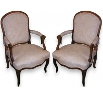 Pair of Louis XV armchairs.