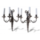 Pair of Louis XVI sconces, sil