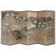 Paire de paravents peints Byobu