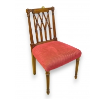 Chaise anglaise en acajou recouverte de