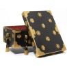 Black and gold lacquered armour case