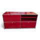 Meuble USM rouge à 3 casiers