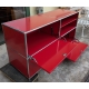 Meuble USM rouge à 3 casiers