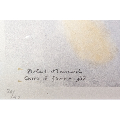 "Chabot" engraving, signed HAINARD