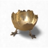 Coquetier en forme d'oeuf à pattes en argent 800