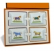 Lot de 4 petits cendriers Cheval par HERMÈS