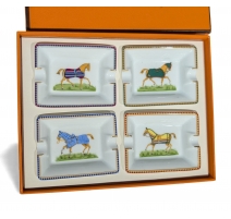 Lot de 4 petits cendriers Cheval par HERMÈS