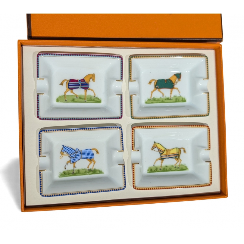 Lot de 4 petits cendriers Cheval par HERMÈS