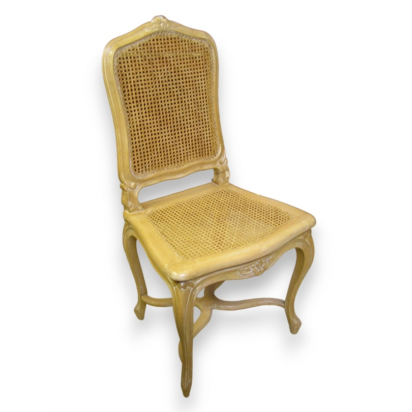 Chaise cannée style Régence, modèle