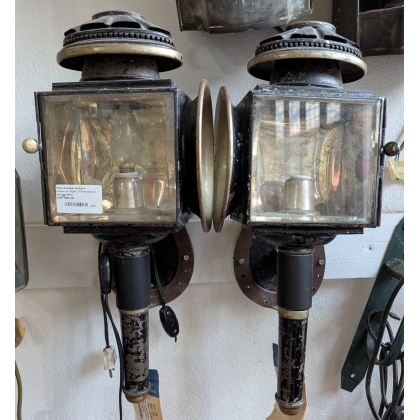  Paire de lampes de fiacre sur  Moinat SA  - Antiquités décoration