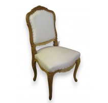 Chaise Louis XV en noyer patiné,