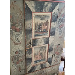 Armoire peinte à une porte datée 1789