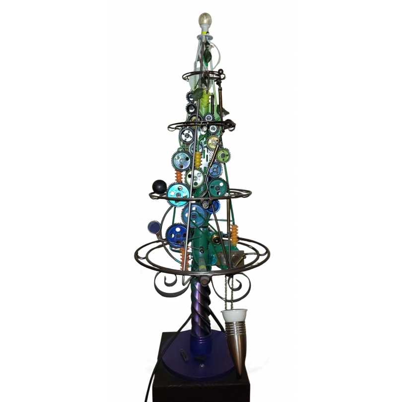 Sculpture kinétique Sapin signée MORGAN