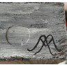 Sculpture Abstraite en bois monogrammée MM