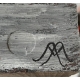 Sculpture Abstraite en bois monogrammée MM