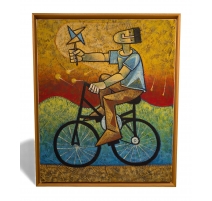 Tableau "Attraper le vent" signé D. ESTEVES 2006