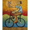 Tableau \"Attraper le vent\" signé D. ESTEVES 2006