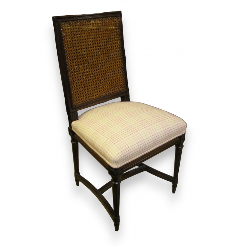 Chaise style Louis XVI en acajou,