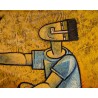 Tableau \"Attraper le vent\" signé D. ESTEVES 2006
