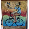 Tableau \"Attraper le vent\" signé D. ESTEVES 2006