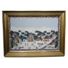 Découpage "Paysage d'hiver" signé A. ROSAT