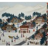 Découpage "Paysage d'hiver" signé A. ROSAT