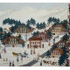 Découpage "Paysage d'hiver" signé A. ROSAT