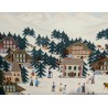 Découpage "Paysage d'hiver" signé A. ROSAT
