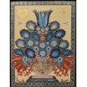Découpage "Bouquet bleu" signé A. ROSAT 1993