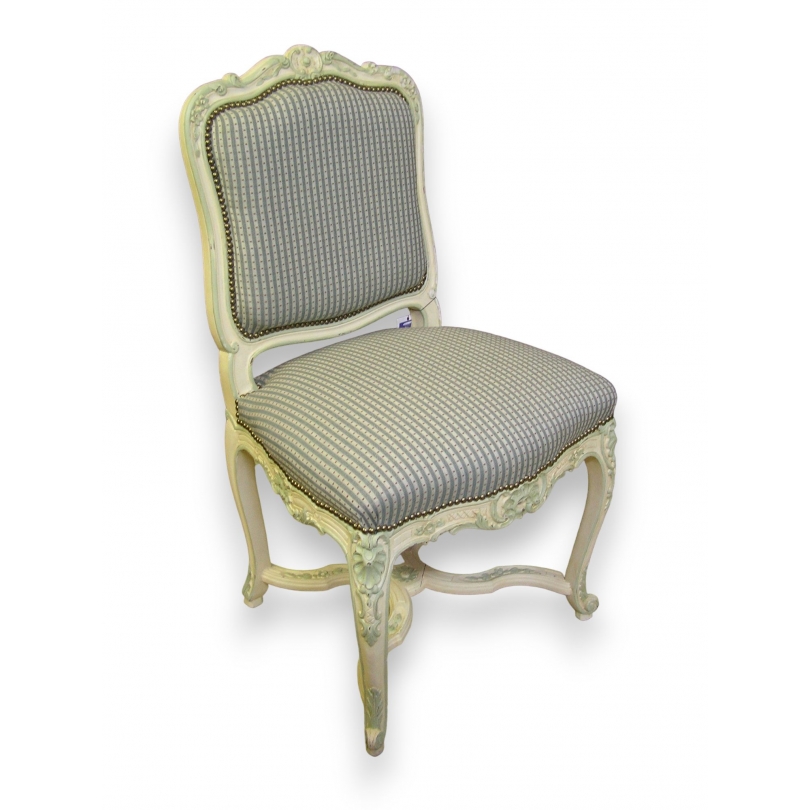 Chaise style Régence laquée