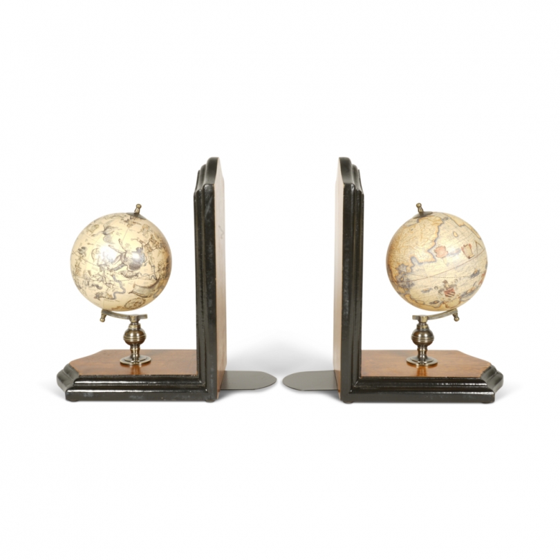 Paire de serre-livres \"Globe\"