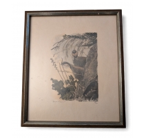 Gravure "Bartavelles" signée HAINARD