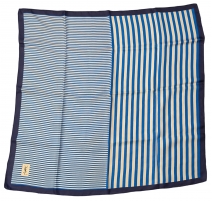 Carré de soie Lignes bleues par Yves SAINT LAURENT