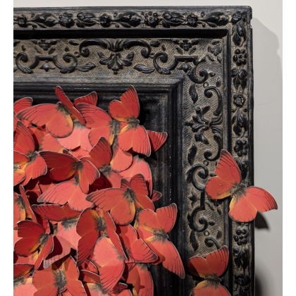 "Orange Butterflies" frame