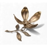Cendrier en forme de fleur, en bronze poli
