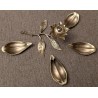Cendrier en forme de fleur, en bronze poli