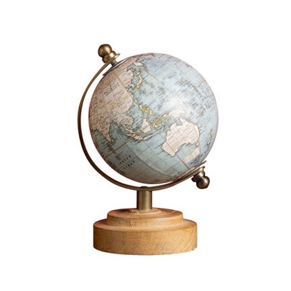 Globe miniature bleu