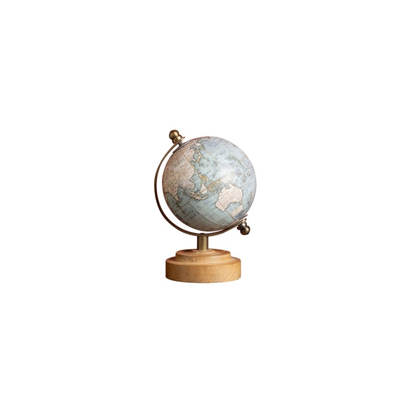 Globe miniature bleu