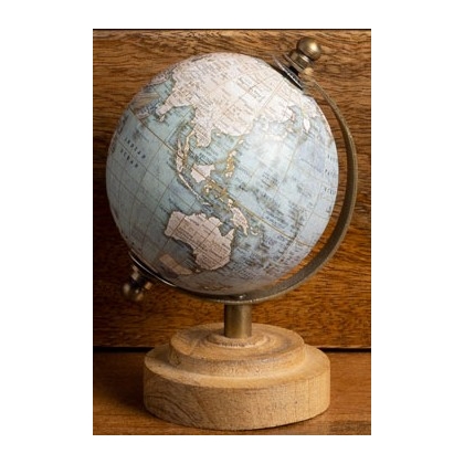 Globe miniature bleu