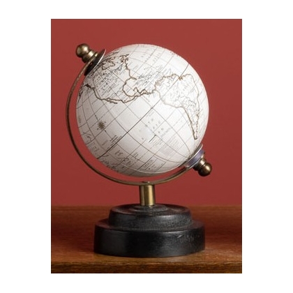 Globe miniature blanc