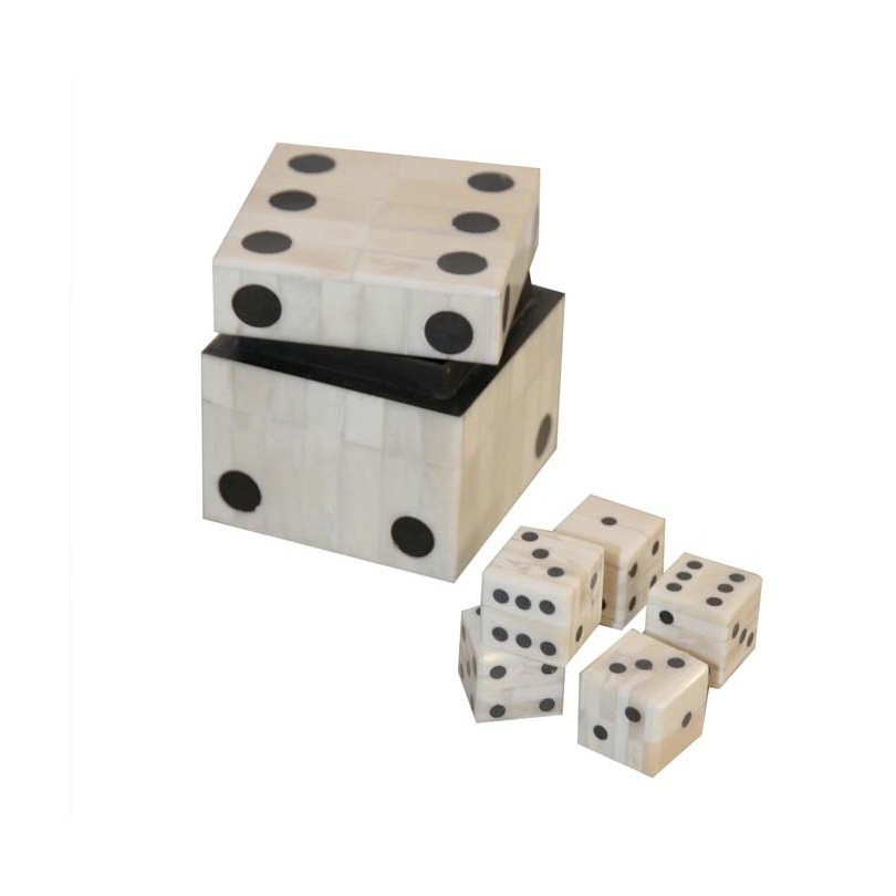 Boîte à dés en os
