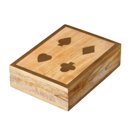Boîte de cartes à jouer, inserts en laiton